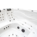 Massage whirlpool bath tub with lounge and seats